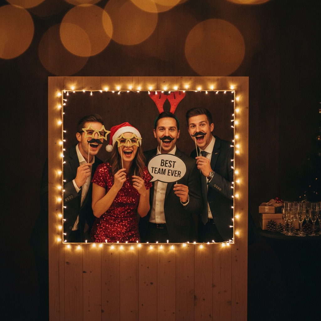 Photobooth lors d'une soirée d'entreprise de fin d'année en Suisse